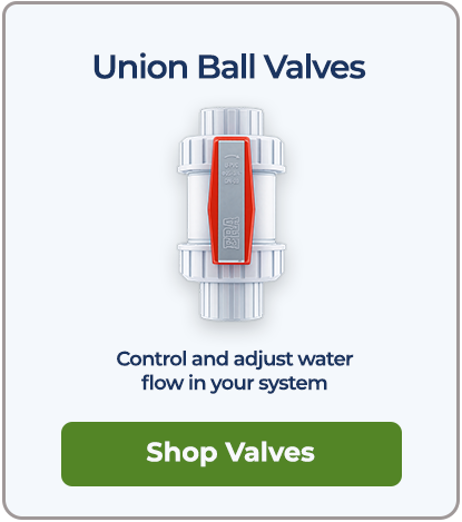 True union ball valves for water flow control